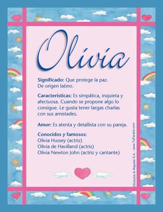 Tatuaggi di nombres olivia 13