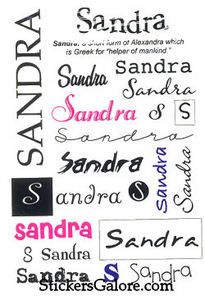 Tatuajes de nombres sandra 13
