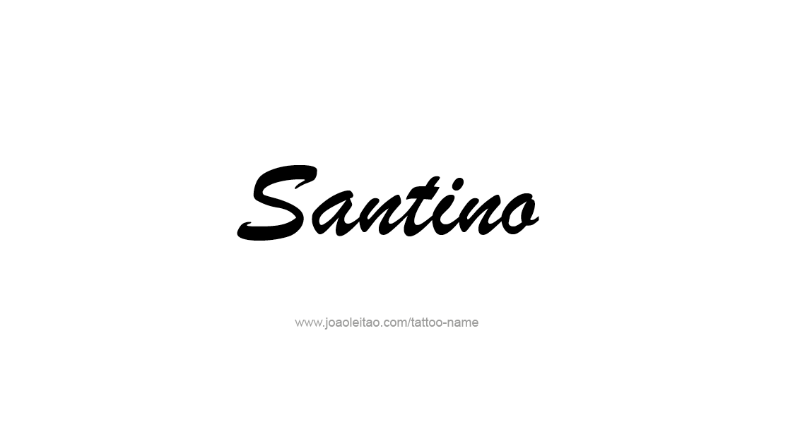 Tatuajes de nombres santino 14