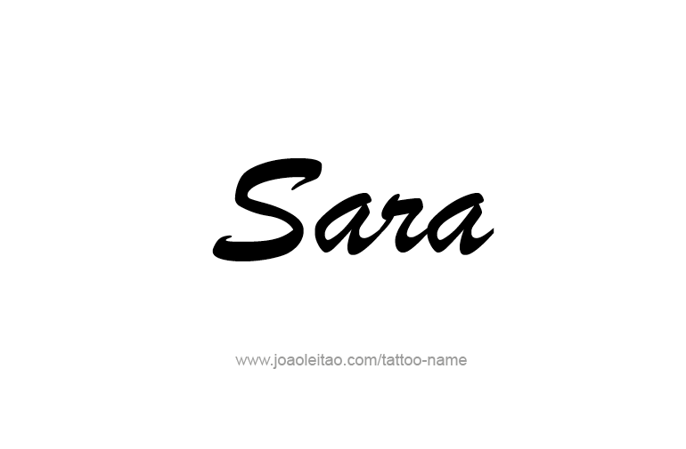 Tatuagens de nombres sara 10