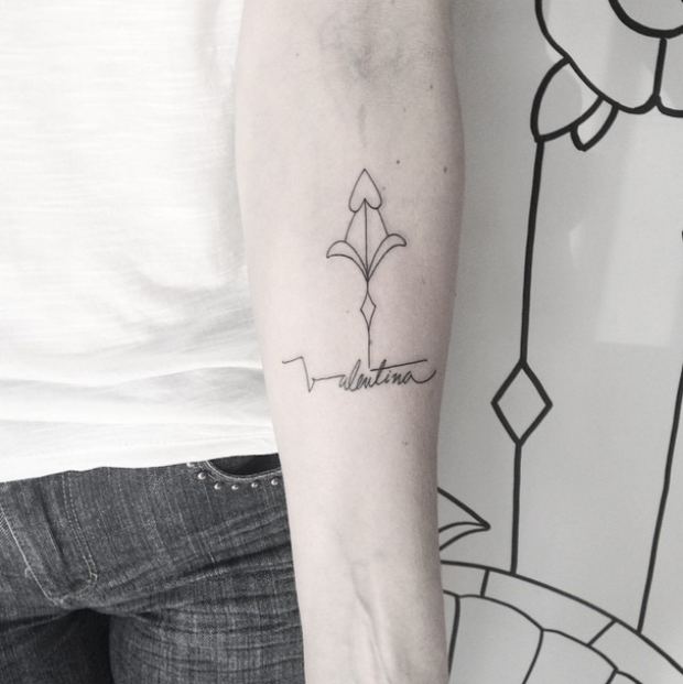 Tattoos von nombres valentina para mujer 14