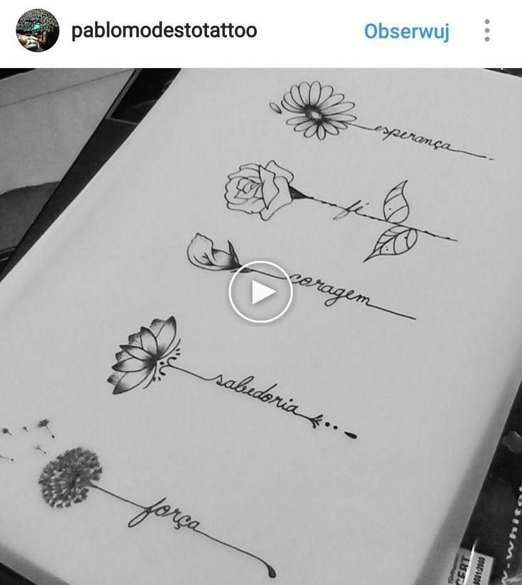 Tattoos von nombres y flores 11