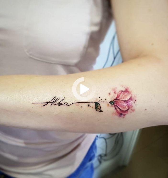 Tattoos von nombres y flores 9