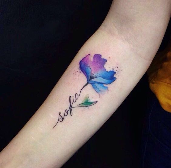 Tattoos von nombres y flores 32