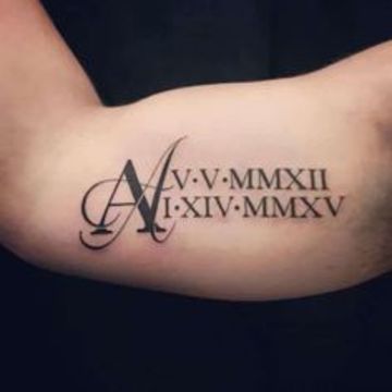 Tatuagens de nombres y numeros romanos 5
