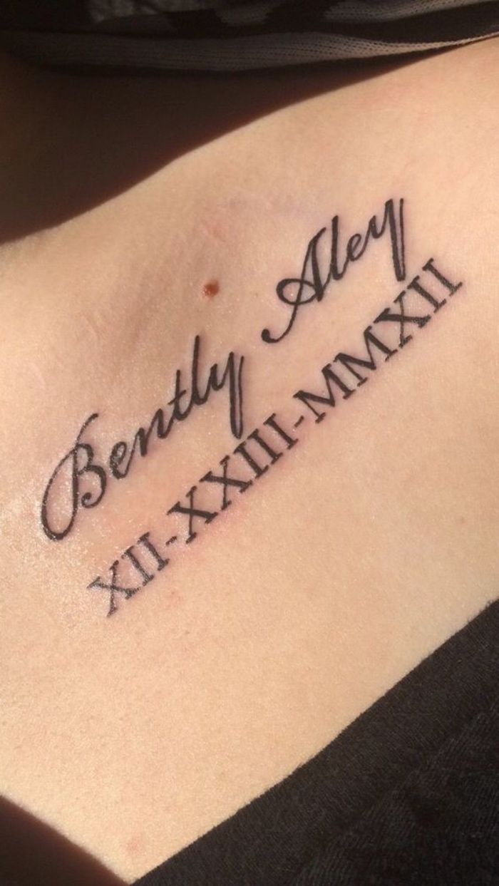 Tatuagens de nombres y numeros romanos 2