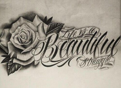 Tattoos of nombres y rosas 16