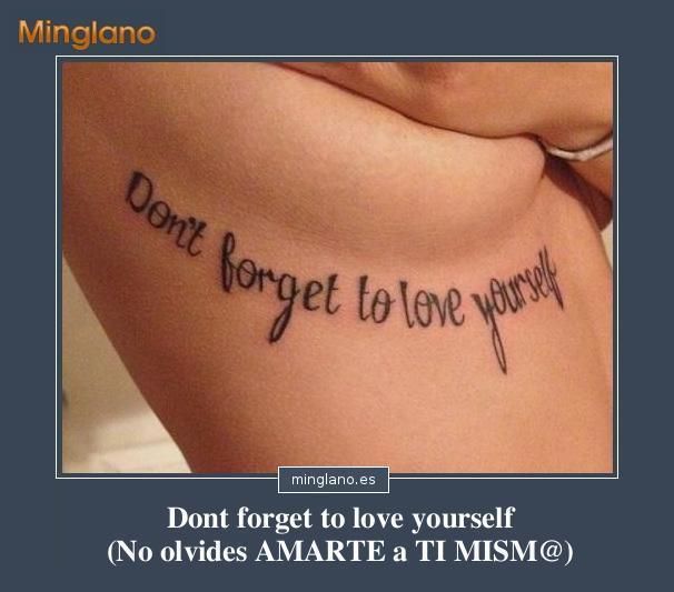 Tattoos of quererse a uno mismo 13