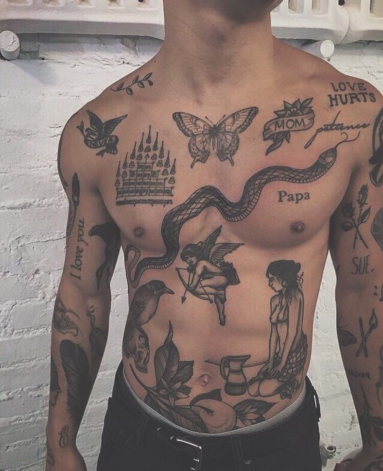 Tattoos of querubines para hombres 15