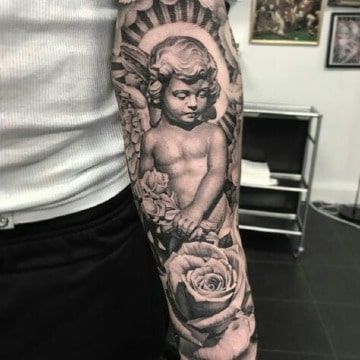 Tattoos of querubines para hombres 10