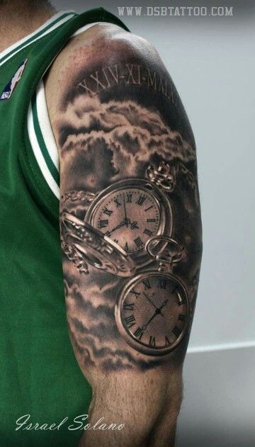 Tatuaggi di relojes con nombres y fechas 4