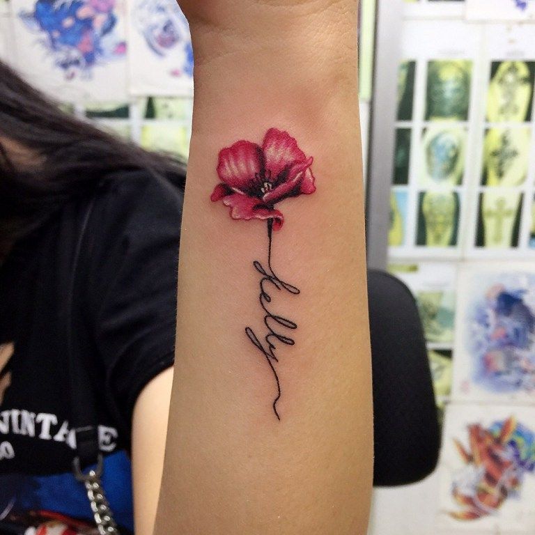 Tattoos of rosas con nombre 16
