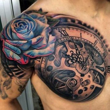 Tatuaggi di rosas en el pecho 45