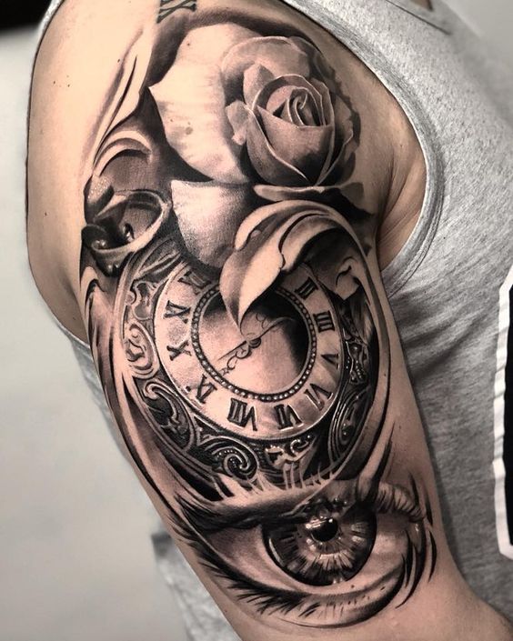 Tatuaggi di rosas en el pecho 15