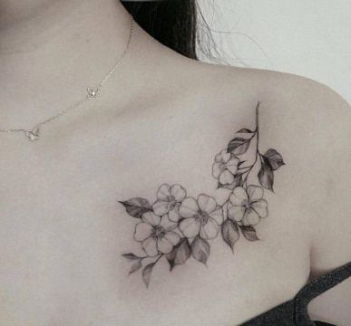 Tatuaggi di rosas en el pecho 44