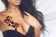 Tatuaggi di rosas en el pecho 53