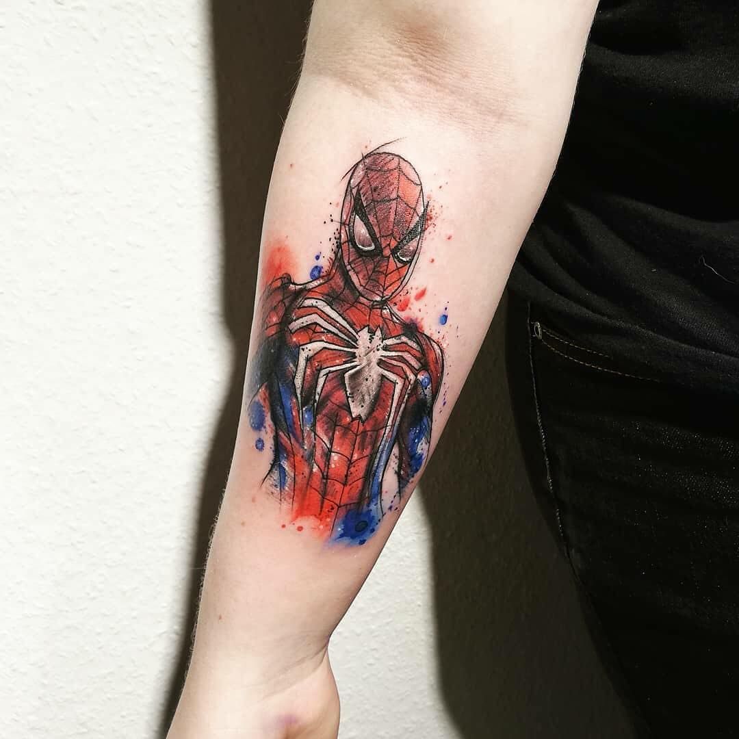 Tattoos of spiderman 2