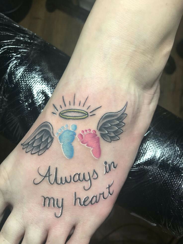 Tatuajes de tatuajes con nombres y alas 7