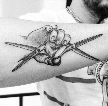 Tatuajes de tijeras 47