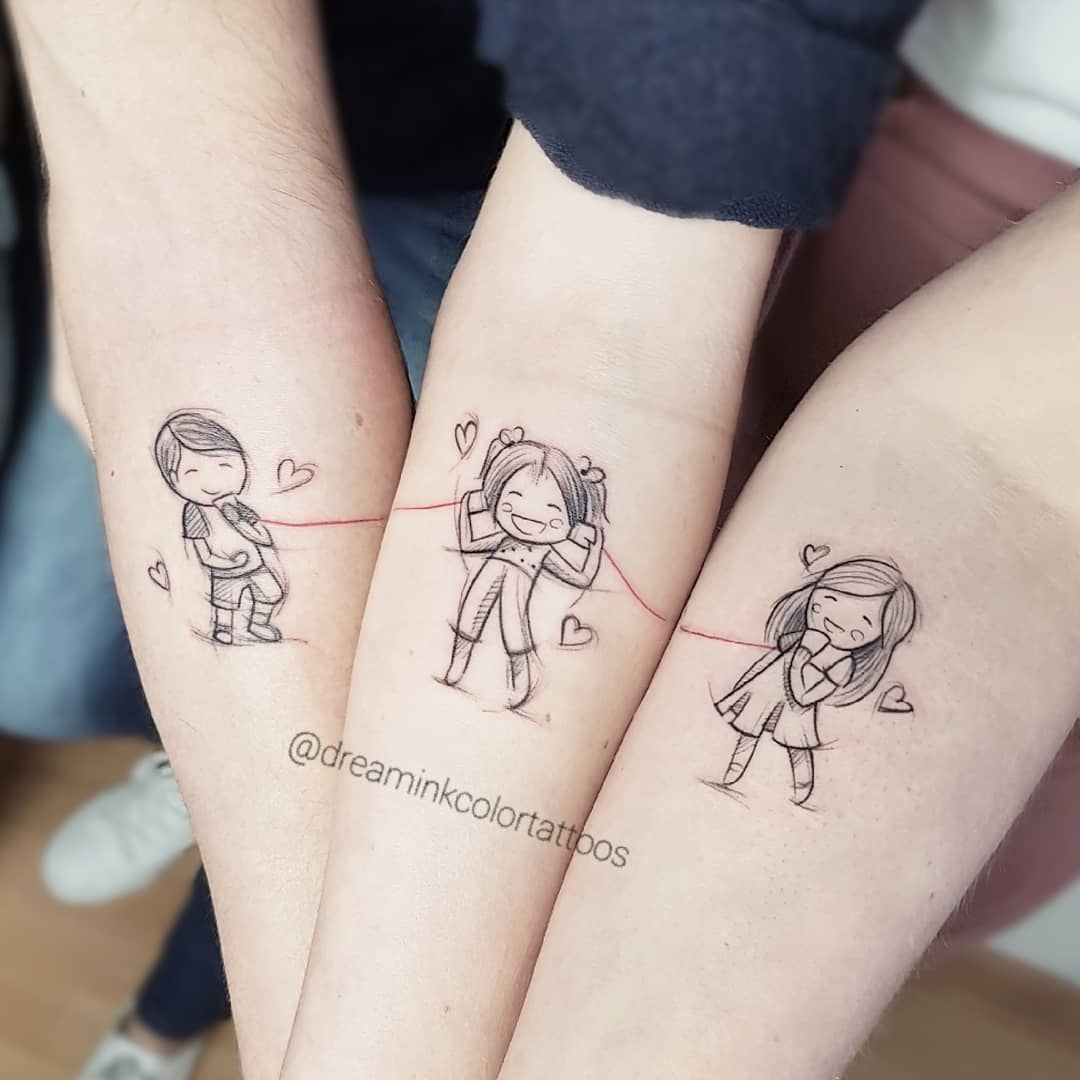 Tatuajes de tres amigas