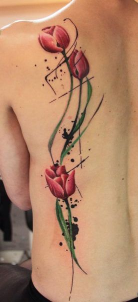 Tatuajes de tulipanes 16