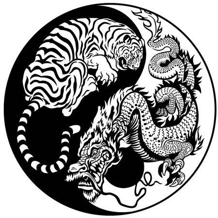 Tatuajes de yin yang con dragon 3