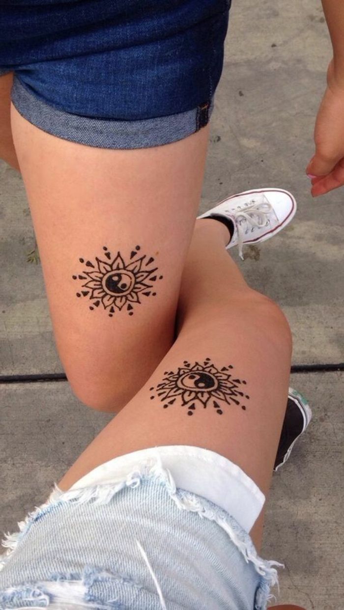 Tattoos von yin yang para amigas 55