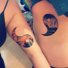 Tatuajes de yin yang para hermanos 12