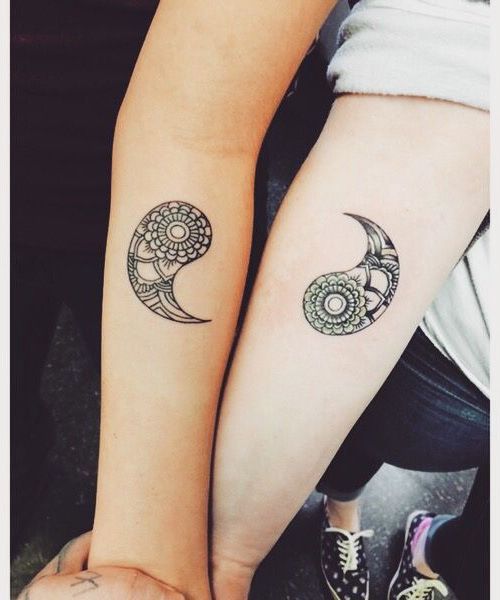 Tatuajes de yin yang para hermanos 10