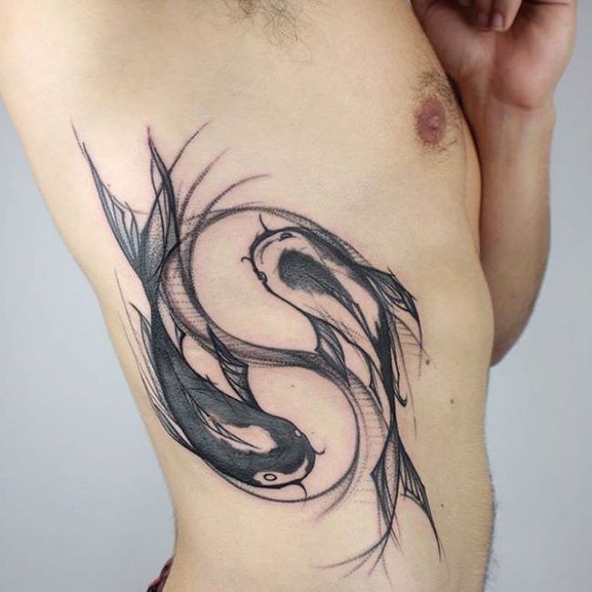 Tatuaggi di yin yang para hombres 3