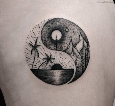 Tatuaggi di yin yang para hombres 35