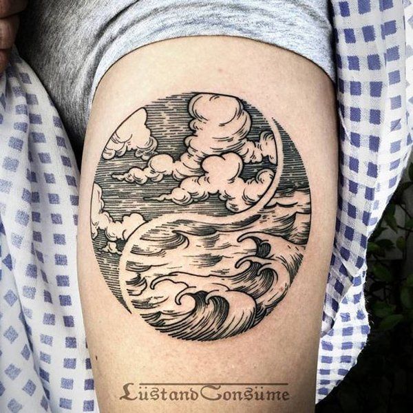 Tatuaggi di yin yang para hombres 44