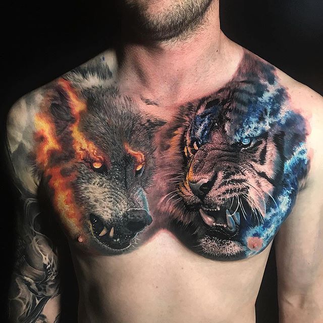 Tatuajes en Pecho para Hombre 29