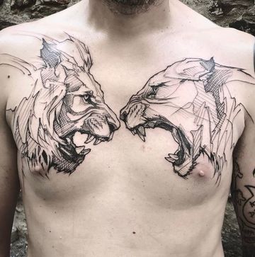Tatuajes en Pecho para Hombre 10