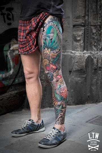 Tatuajes en Pierna para Hombre 30