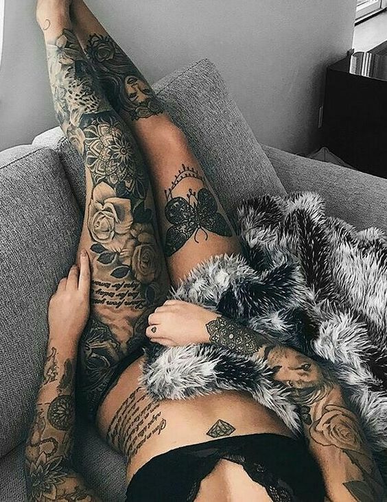 Tatuajes en Pierna para Mujer 24