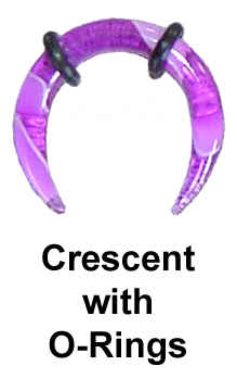 Claw (piercing) - A Crescent also known as a circular tusk made out of acrylic plastic.