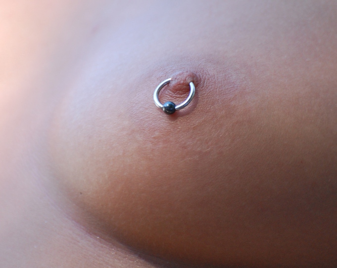 Nipple piercing