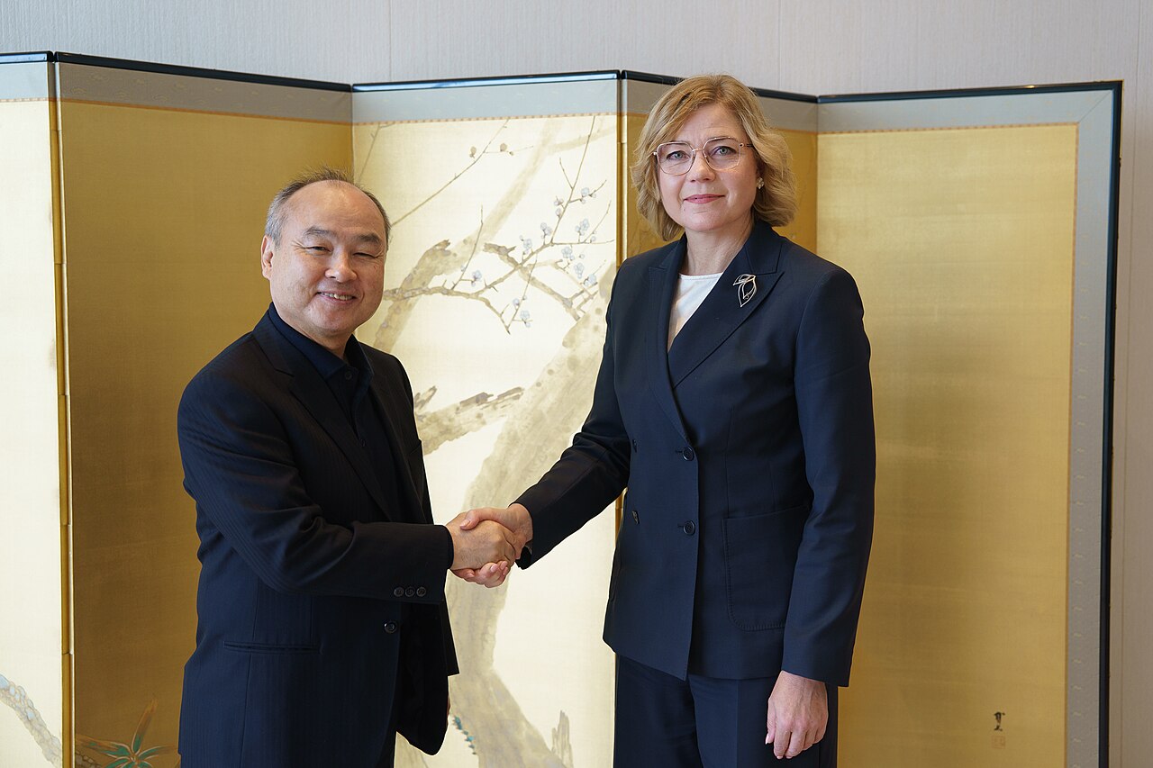 Henna Virkkunen, Executive Vice-President of the European Commission responsible for Tech Sovereignty, Security, and Democracy, meets with SoftBank Group Chairman and CEO Masayoshi Son at the company’