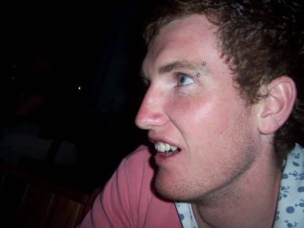 Teenage Xavier Ellis With His signature Eyebrow Piercing
