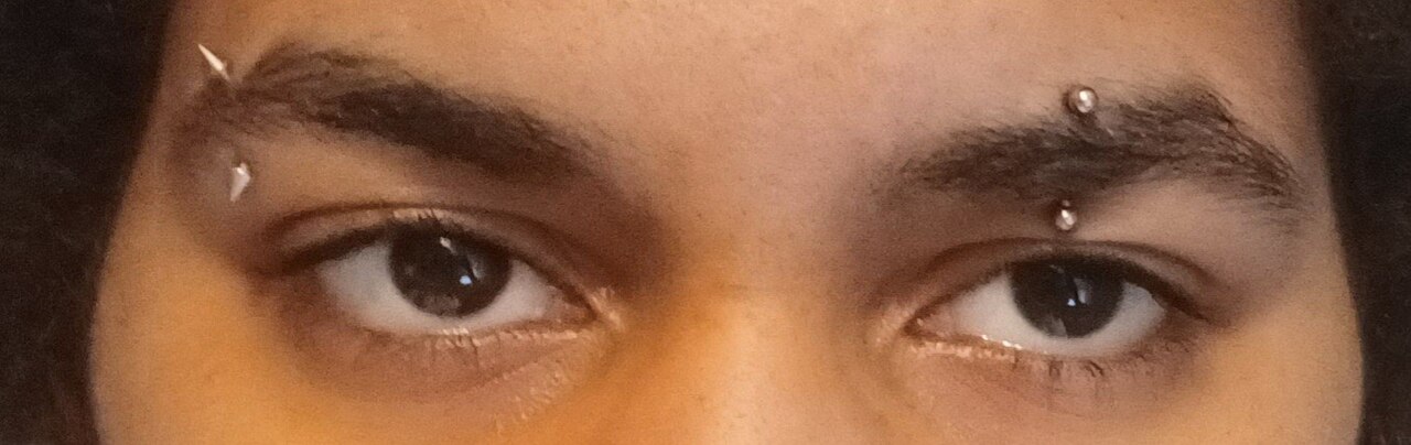 Double eyebrow piercing