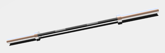 A rendering of a barbell