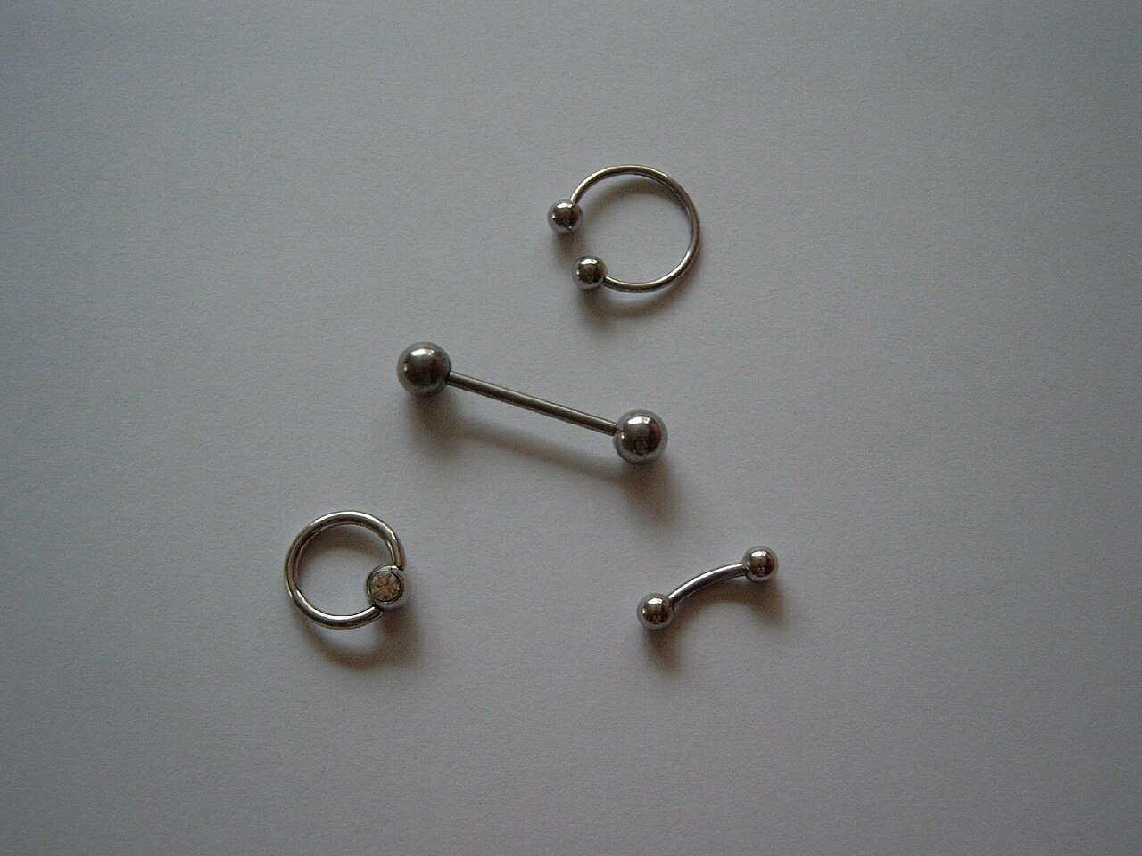 Circular Barbell, Barbell, Ball Closure Ring, Curved Barbell