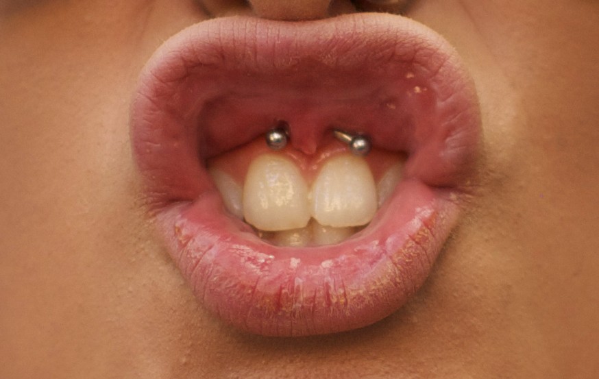 Bertie's killer mouth piercing! 35mm 1.8 on my Nikon D200