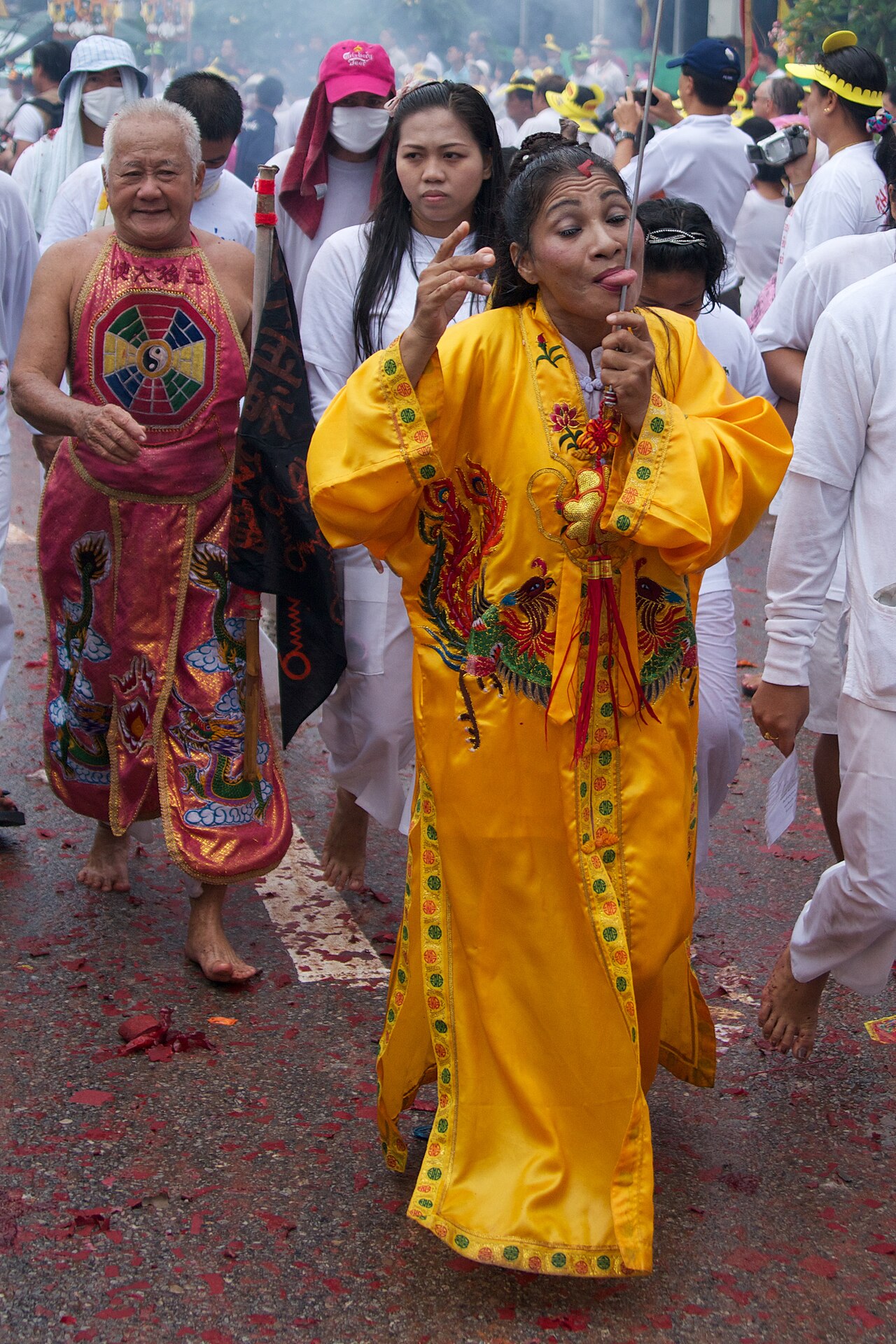2011 Vegetarian festival in Phuket at the Kathu Shrine.