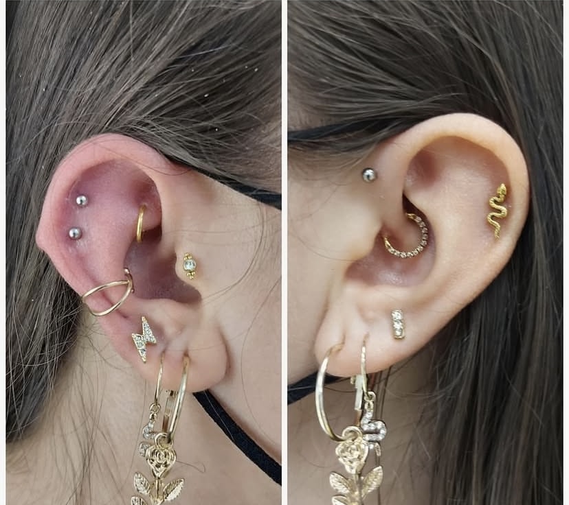Multiple Ear Piercings by Impulse BioWorks & Piercing, Dublin Irelandwww.impulsepiercing.ie/