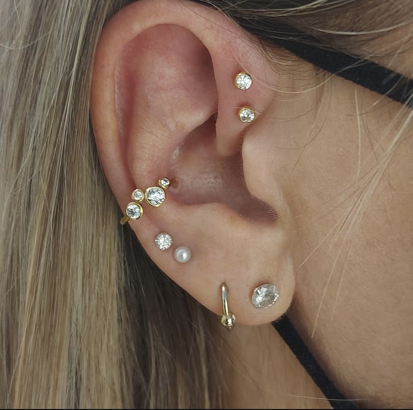 Multiple Ear Piercings by Impulse BioWorks & Piercing, Dublin Irelandwww.impulsepiercing.ie/